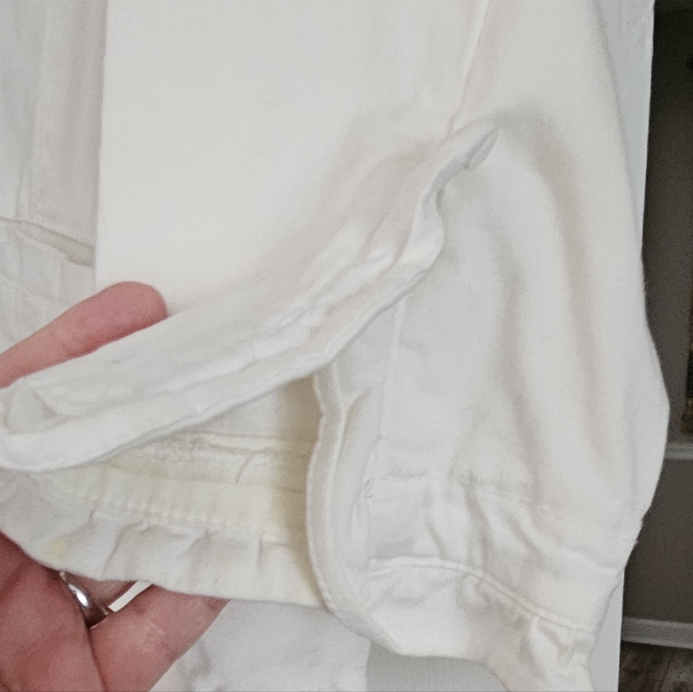 White Ruffled Jacket with Gold Buttons - Picture 3 of 3